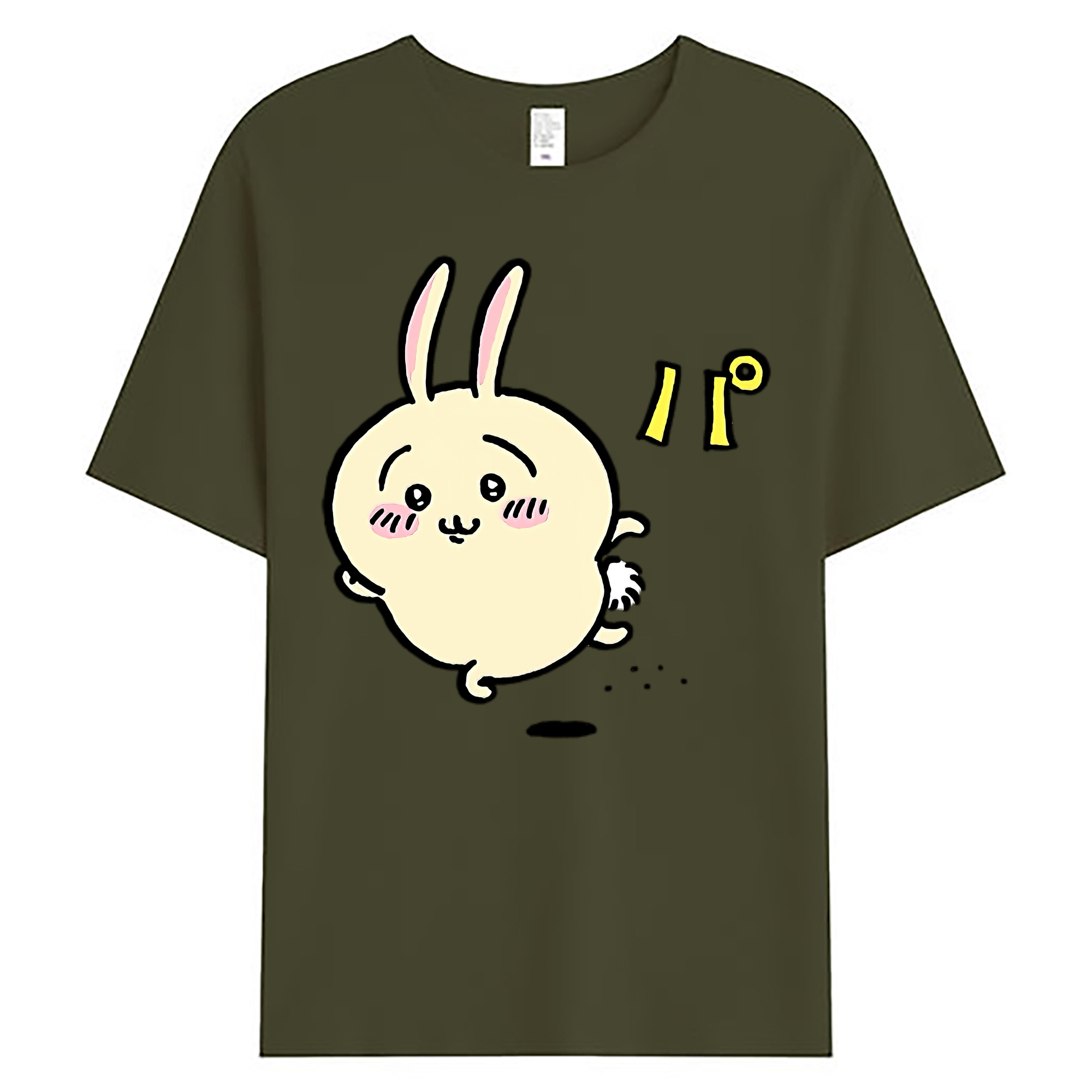 （画像用） ちいかわ うさぎ Chii-kawa usagi 綿100％ メンズ半袖Tシャツ｜肌触りやわらか＆通気性